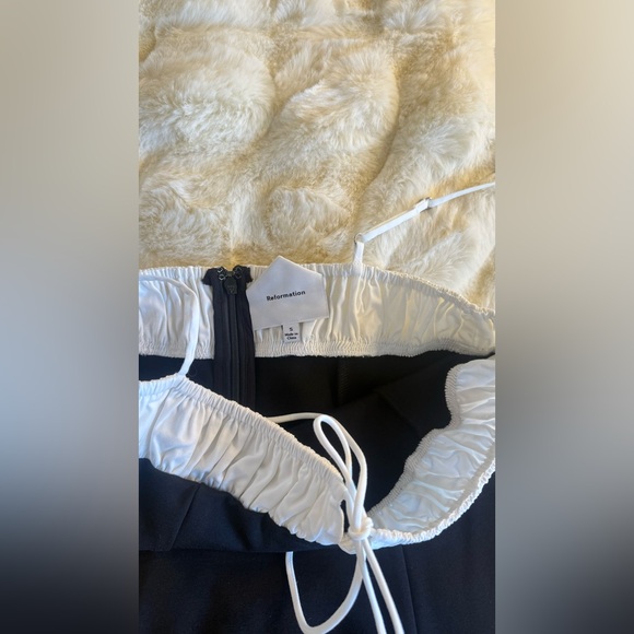 Reformation Sadie Knit Dress In Black White, brand new, never worn, no flaws. - Picture 10 of 14